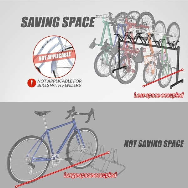 Sttoraboks Adjustable Floor Stand for Bikes, Max Tire Width 2.5", Black